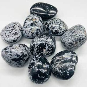1 lb Snowflake Obsidian tumbled Pebble stones