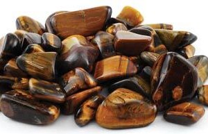 1 lb Tiger Eye, Yellow  tumbled stones