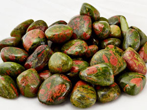 1 lb Unakite tumbled stones