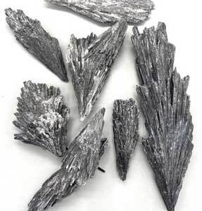 1 lb Black Kyanite, Broom untumbled stones