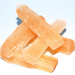 3" Orange Selenite mini sticks 5 pk
