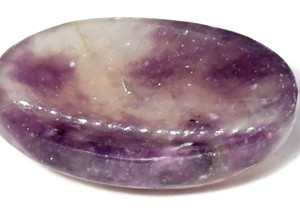 Lepidolite worry stone