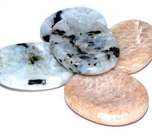 Moonstone worry stone