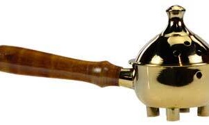 Wood Handled Brass burner 7"