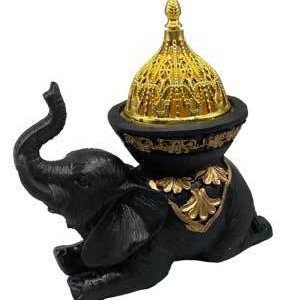 5" Black Elechant incense burner