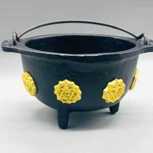 5.5" 7 Chakra cast iron cauldron