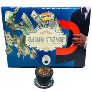 (set of 12) Attract Money charcoal dhoop cup