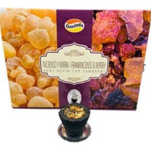 (set of 12) Frankincense & Myrrh charcoal dhoop cup