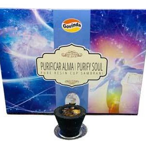 (set of 12) Purify Soul charcoal dhoop cup