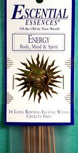 Energy essential escences incense sticks 16 pack