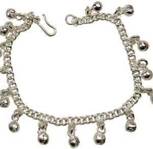 Silvertone anklet w/ Bells