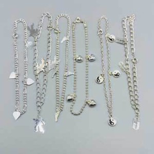 Silvertone anklet various