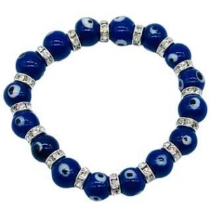 8mm Evil Eye, Blue bracelet