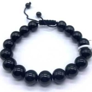 10mm Turmaline, Black bracelet