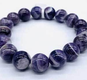 12mm Amethyst, Chevron bracelet