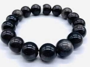12mm Obsidian, Smoky bracelet