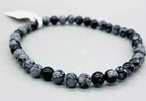 4mm Snowflake Obsidian bracelet
