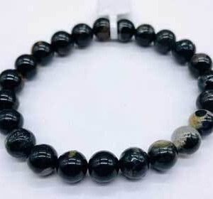 6mm Tourmaline, Black W Quartz bracelet
