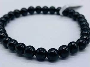 6mm Tourmaline, Black bracelet