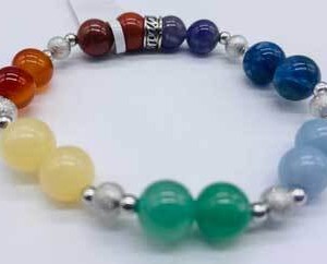 8mm 7 Chakra W Bead bracelet