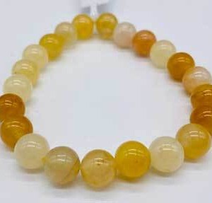 8mm Jade, Yellow bracelet