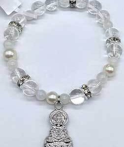 8mm Quartz, RMS, Pearls, Kuan Yin bracelet