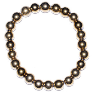 8mm Gold plated Hematite bracelet