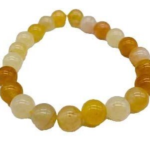 8mm Jade, Golden Silk bracelet