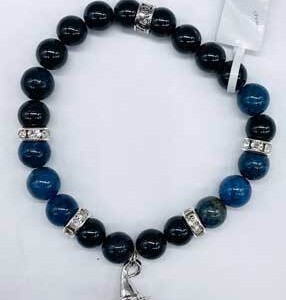 8mm Tourmaline, Dumortierite Witch Hat