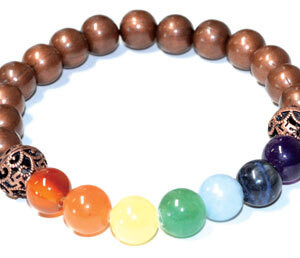 8mm 7 Chakra Copper beads