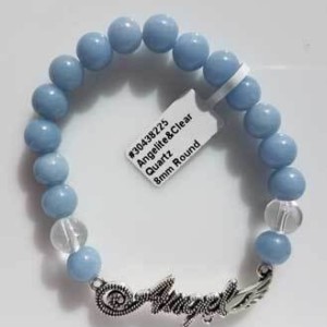 8mm Angelite/ Quartz with Angel