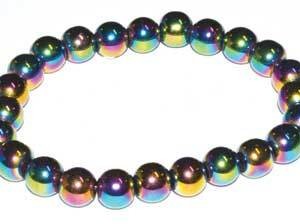 8mm Hematite, Rainbow