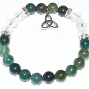 8mm Moss, Green/ Triquetra