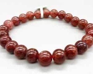 8mm Quartz, Strawberry bracelet