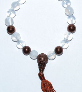 8mm Selenite/ Qtz/ Copper Tassel
