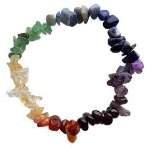 7 Chakra chip bracelet