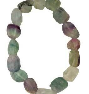 Fluorite, Rainbow gemstone bracelet