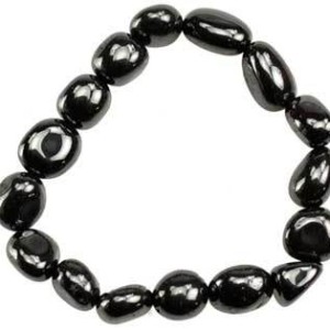 Hematite (man-made) gemstone bracelet
