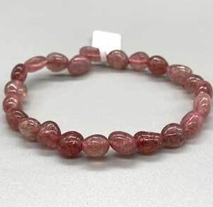 Strawberry Quartz nugget bracelet