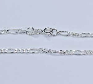 20" Sterling Figaro chain