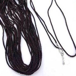 (set of 25) 36" Braided Necklace Brown Cord 2mm