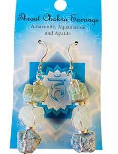 Throat chakra earrings