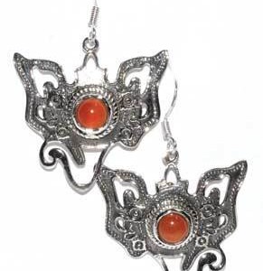 Ganesha carnelian earrings