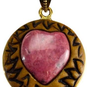 Clay and Gemstone pendant