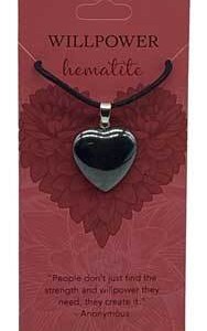 Willpower Hematite heart