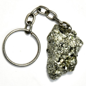 Pyrite keychain