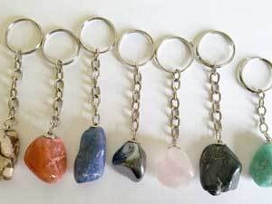 Various Tumbled Stones keychain