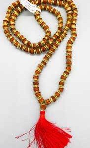Rudraksha W/ Golden Cap japmala