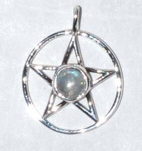 11/16" Pentagram Moonstone sterling
