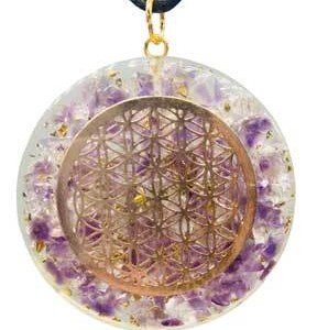 1 5/8" Orgone FOL Amethyst & Quartz